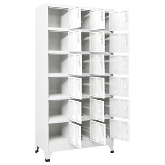 Lockerkast met 18 vakken 90x40x180 cm metaal  3