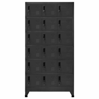 Lockerkast 90x40x180 cm staal antracietkleurig 2