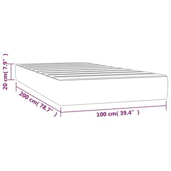 Pocketveringmatras 100x200x20 cm stof cr&egrave;mekleurig 7