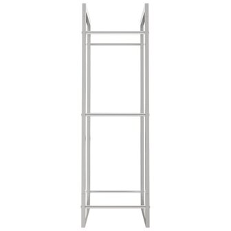 Haardhoutrek 50x28x94 cm roestvrij staal 5