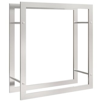 Haardhoutrek 80x28x86 cm roestvrij staal 2