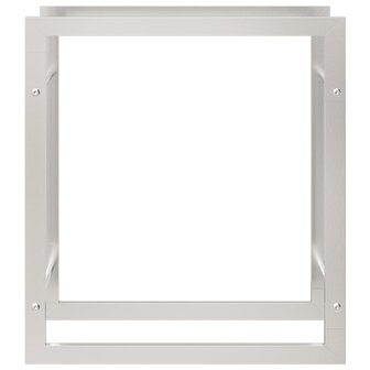 Haardhoutrek 80x28x86 cm roestvrij staal 4