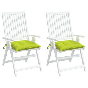 Stoelkussens 2 st 40x40x7 cm oxford stof heldergroen 4