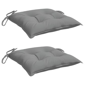 Stoelkussens 2 st 50x50x7 cm oxford stof grijs 3