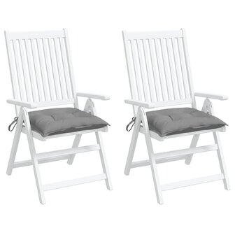Stoelkussens 2 st 50x50x7 cm oxford stof grijs 4