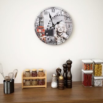 Wandklok vintage stijl Marilyn Monroe 30 cm 1