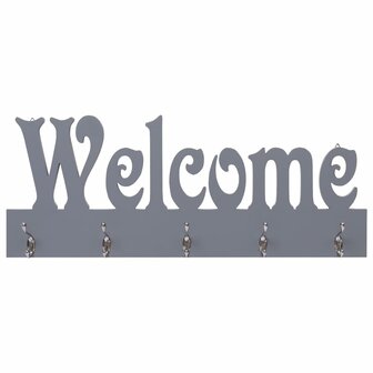 Wandkapstok WELCOME 74x29,5 cm grijs 2