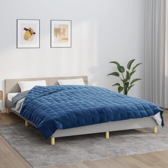 Verzwaringsdeken 200x200 cm 13 kg stof blauw 1