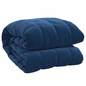 Verzwaringsdeken 200x200 cm 13 kg stof blauw 2