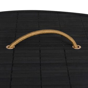 Hoekwasmand 60 L bamboe zwart 7