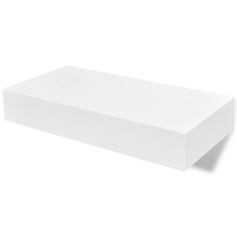Wandplanken zwevend met lades 2 st 48 cm wit 2