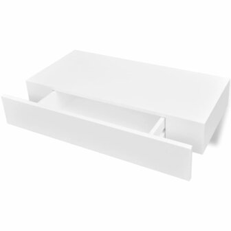 Wandplanken zwevend met lades 2 st 48 cm wit 4