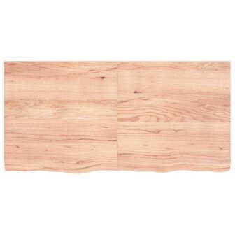 Wandschap 120x60x(2-4)cm behandeld massief eikenhout lichtbruin 4