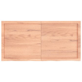 Wandschap 120x60x(2-4)cm behandeld massief eikenhout lichtbruin 5