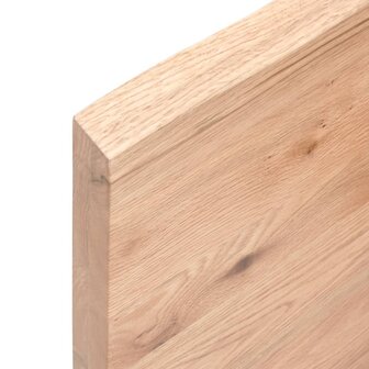 Wandschap 120x60x(2-4)cm behandeld massief eikenhout lichtbruin 9