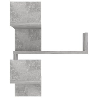 Hoekwandschappen 2 st 40x40x50 cm bewerkt hout betongrijs 6