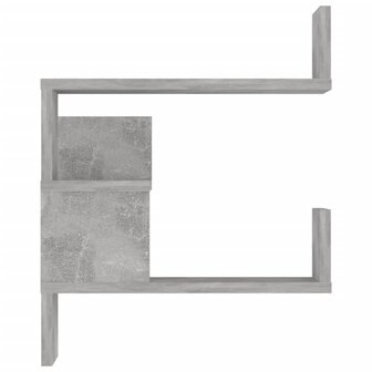 Hoekwandschappen 2 st 40x40x50 cm bewerkt hout betongrijs 7