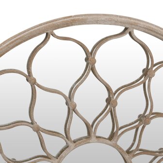 Tuinspiegel rond 60x3 cm ijzer zandkleurig 5