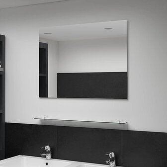 Wandspiegel met schap 80x60 cm gehard glas 1
