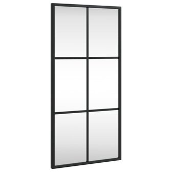Wandspiegel rechthoekig 30x60 cm ijzer zwart 2