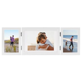 Fotolijst drieluik 22x15 cm+2x(10x15 cm) wit 2