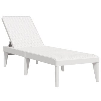 Ligbed 186x60x29 cm polypropeen wit 2
