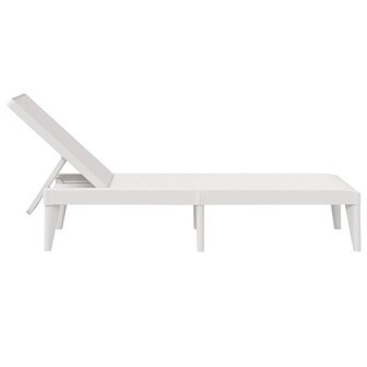 Ligbed 186x60x29 cm polypropeen wit 5