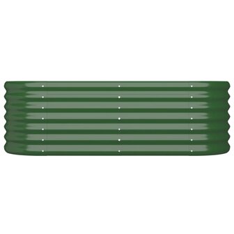 Plantenbak 114x40x36 cm gepoedercoat staal groen 3