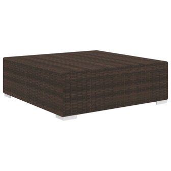 Voetensteun 1 st met kussen poly rattan bruin 2