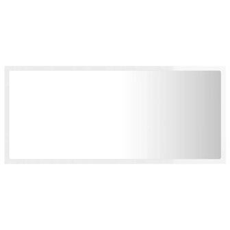 Badkamerspiegel LED 90x8,5x37 cm acryl hoogglans wit 3