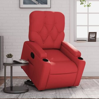 Sta-op-stoel kunstleer rood 1