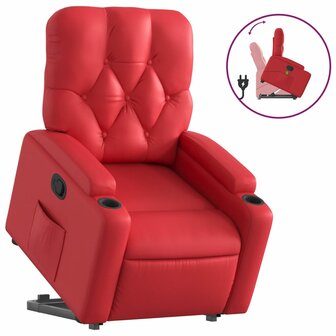 Sta-op-stoel kunstleer rood 2