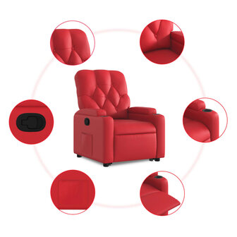 Sta-op-stoel kunstleer rood 7