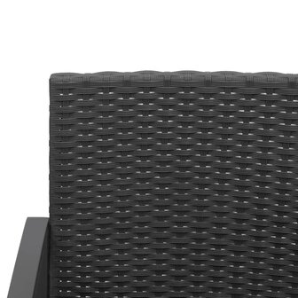 3-delige Tuinset met kussens polypropeen rattan zwart 6
