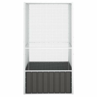 Vogelkooi 111x107x211,5 cm gegalvaniseerd staal antracietkleur 4