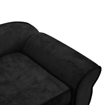 Hondenbank 72x45x30 cm pluche zwart 7