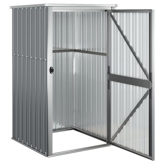 Tuinschuur 88x89x161 cm gegalvaniseerd staal grijs 5