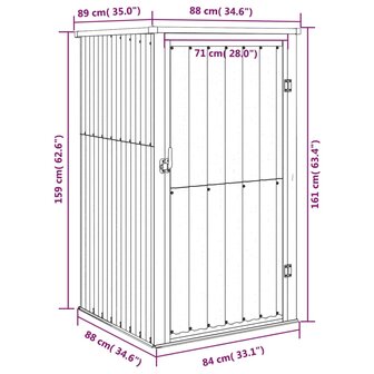 Tuinschuur 88x89x161 cm gegalvaniseerd staal grijs 8
