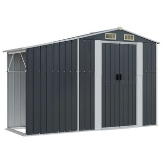 Tuinschuur 277x93x179 cm gegalvaniseerd staal antracietkleur 2