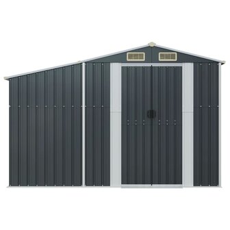 Tuinschuur 277x93x179 cm gegalvaniseerd staal antracietkleur 3
