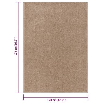 Vloerkleed kortpolig 120x170 cm bruin 7