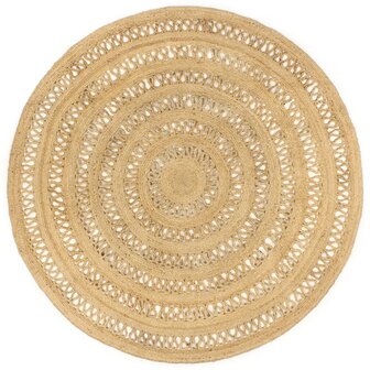 Vloerkleed handgemaakt 180 cm gevlochten jute 1