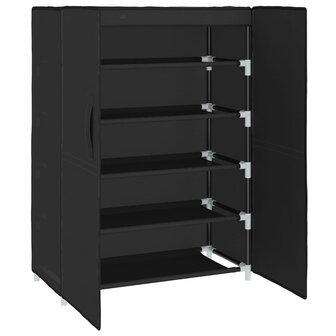 Schoenenkast 60x30x90 cm stof zwart 4