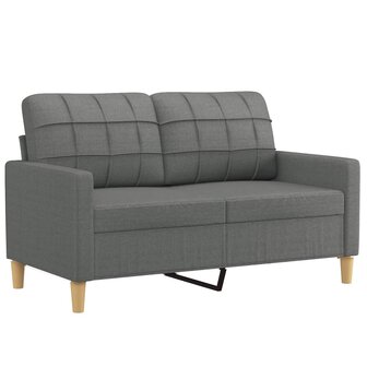 Tweezitsbank 120 cm stof donkergrijs 2