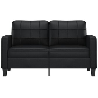 Tweezitsbank 140 cm kunstleer zwart 3