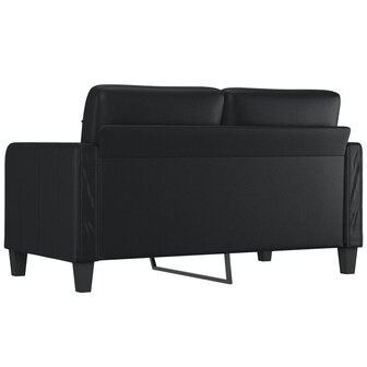 Tweezitsbank 140 cm kunstleer zwart 5