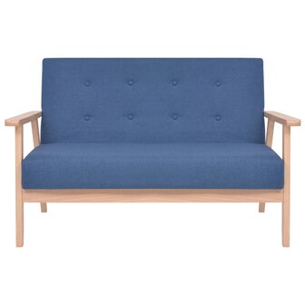 Bankstel stof blauw 3-delig 5
