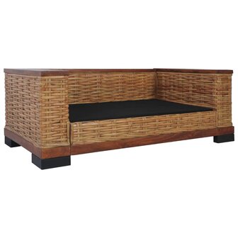 2-delig Bankstel met kussens natuurlijk rattan bruin 9