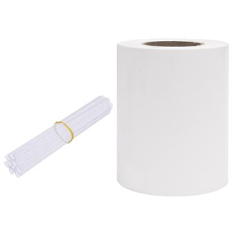 Tuinscherm 35x0,19 m PVC wit 2