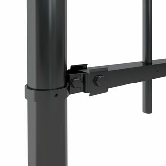 Tuinhek met speren bovenkant 8,5x0,8 m staal zwart 3
